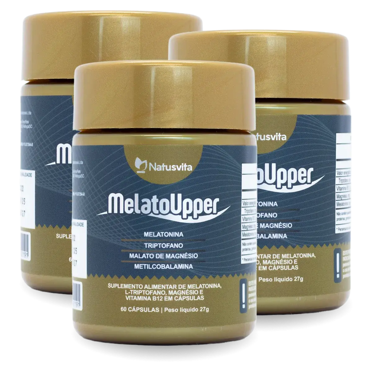 Melato Upper (Melatonina, L-Triptofano, Magnésio e MetilCobalamina) NatusVita