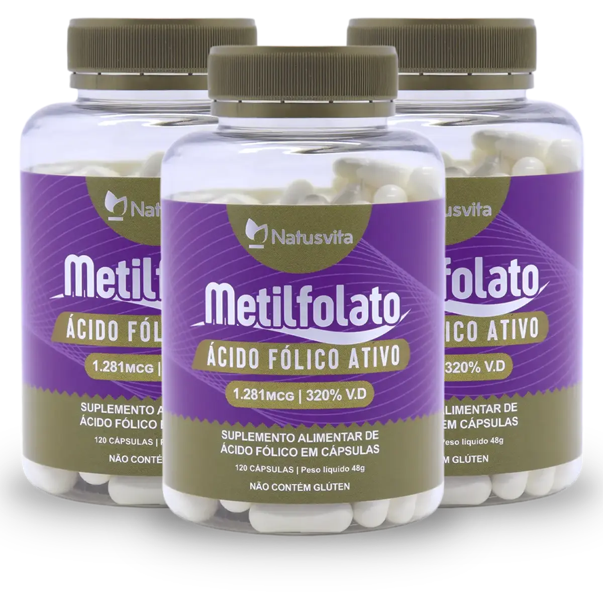 Metilfolato (Ácido Fólico Ativo) 1.281mcg 320% V.D.