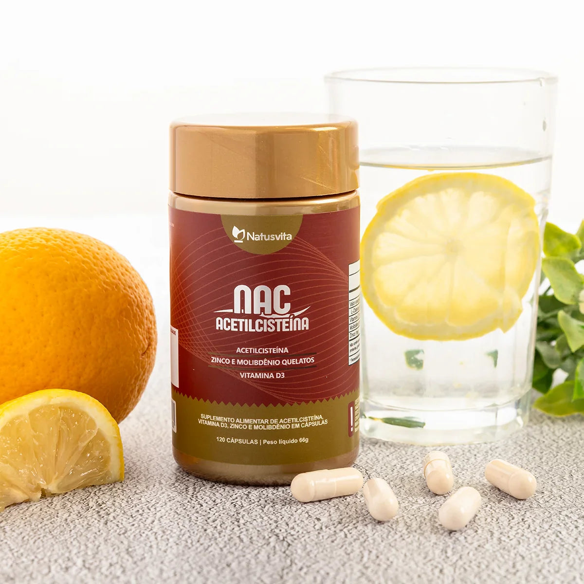 NAC com vitaminas e minerais em cápsula