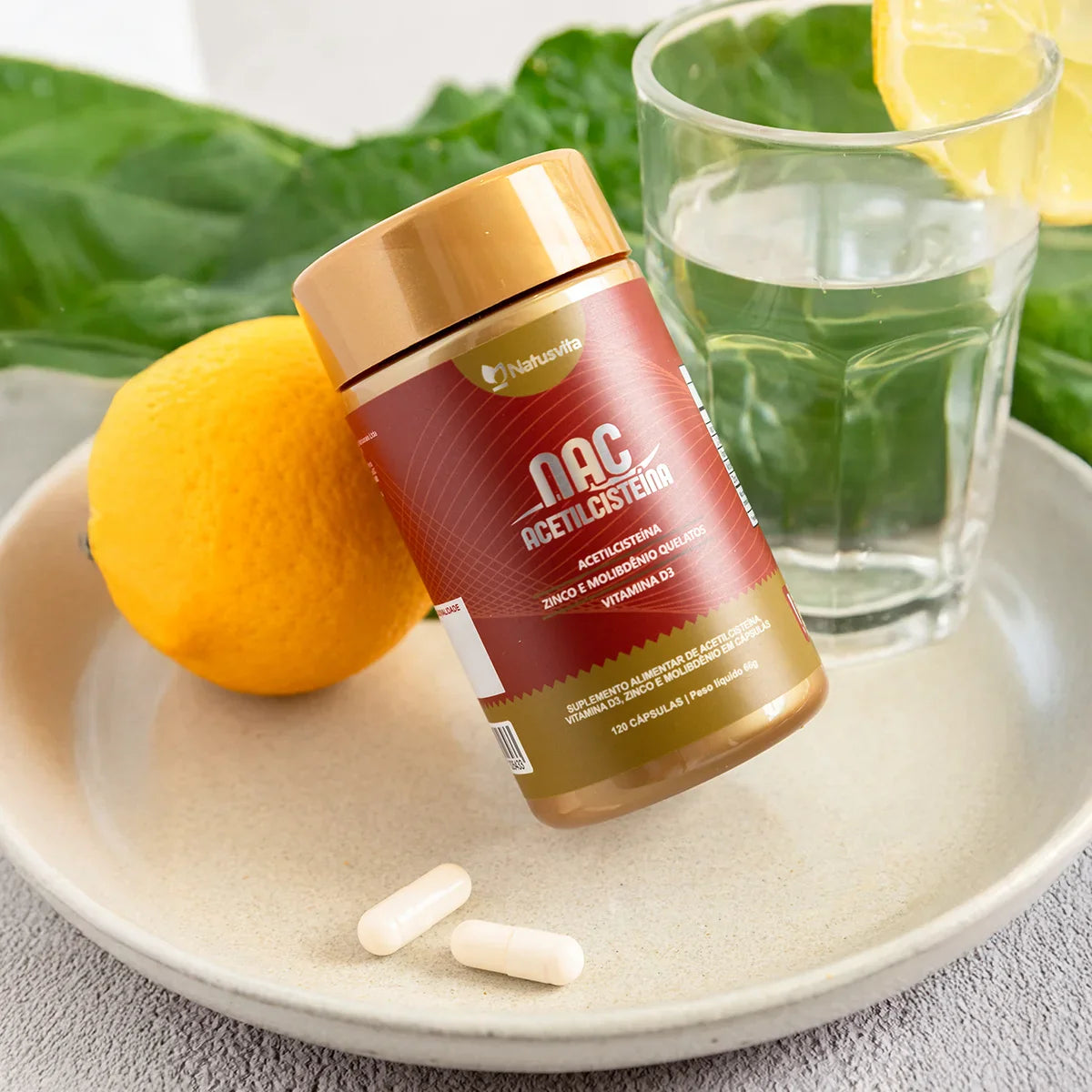 NAC com vitaminas e minerais em cápsula