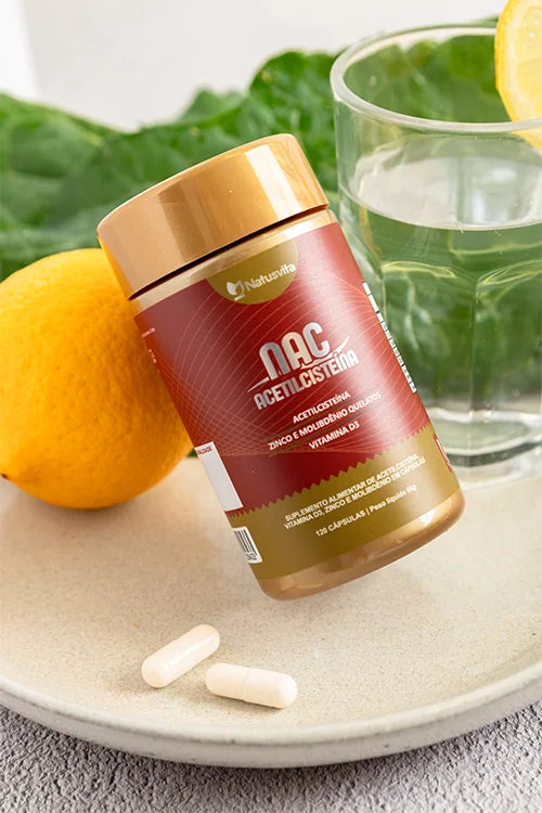 NAC com vitaminas e minerais em cápsula