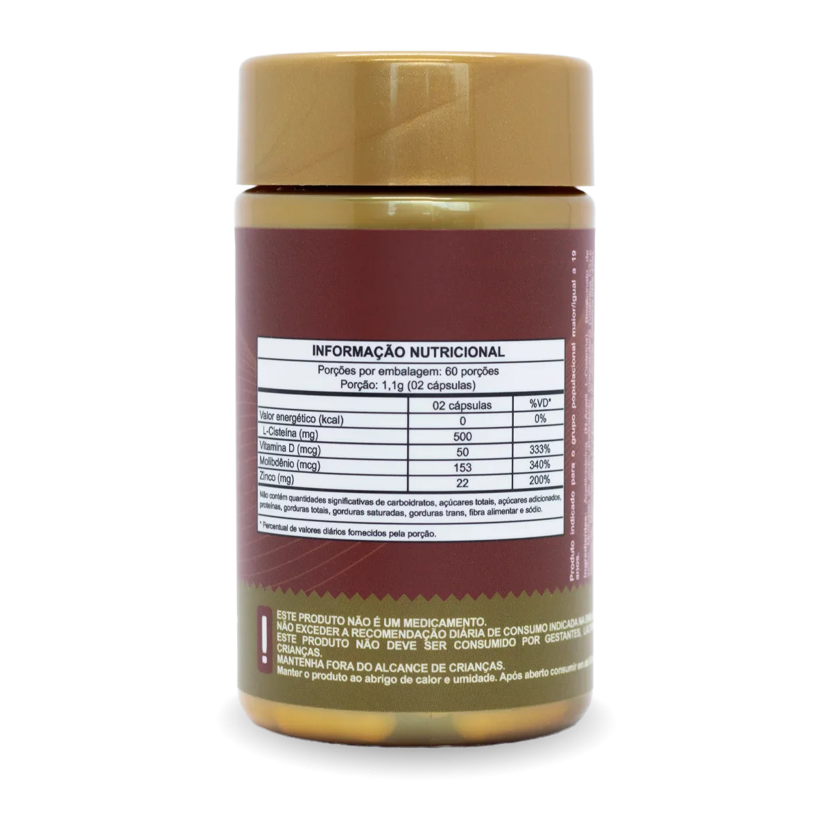 NAC com vitaminas e minerais em cápsula