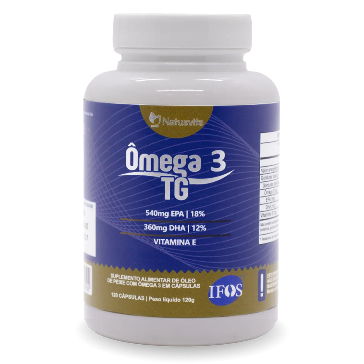 Ômega 3 TG Selo IFOS 540mg EPA e 360mg DHA com Vitamina E