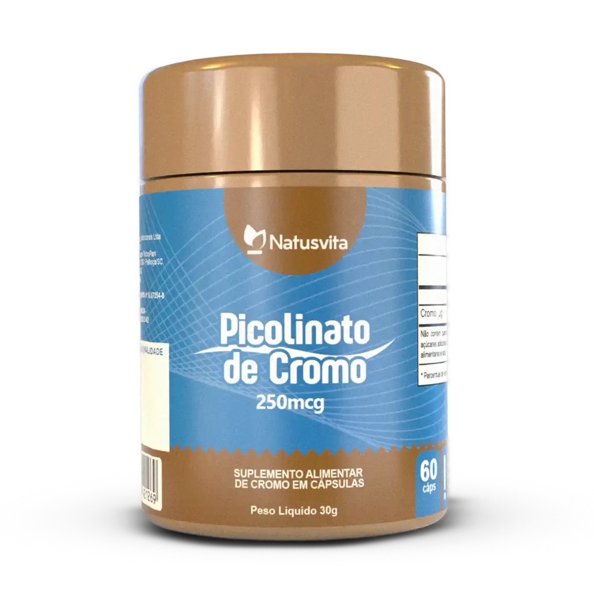 Picolinato de cromo 250mcg 60 cápsulas NatusVita Suplementos
