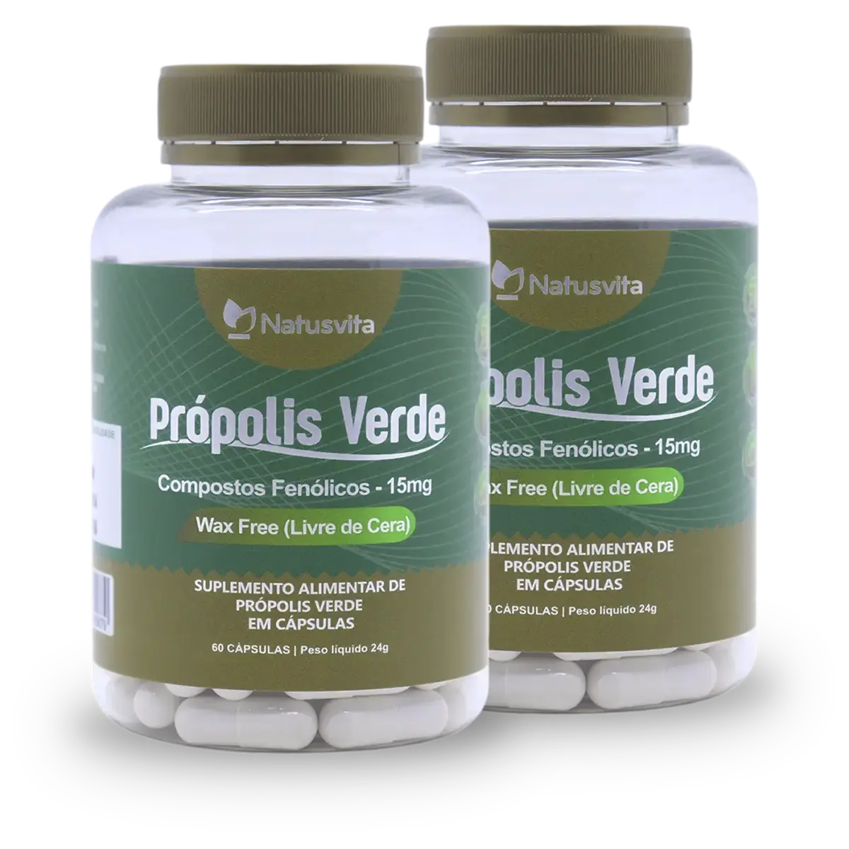 Própolis Verde Concentrada (15mg de Compostos Fenólicos). Wax Free