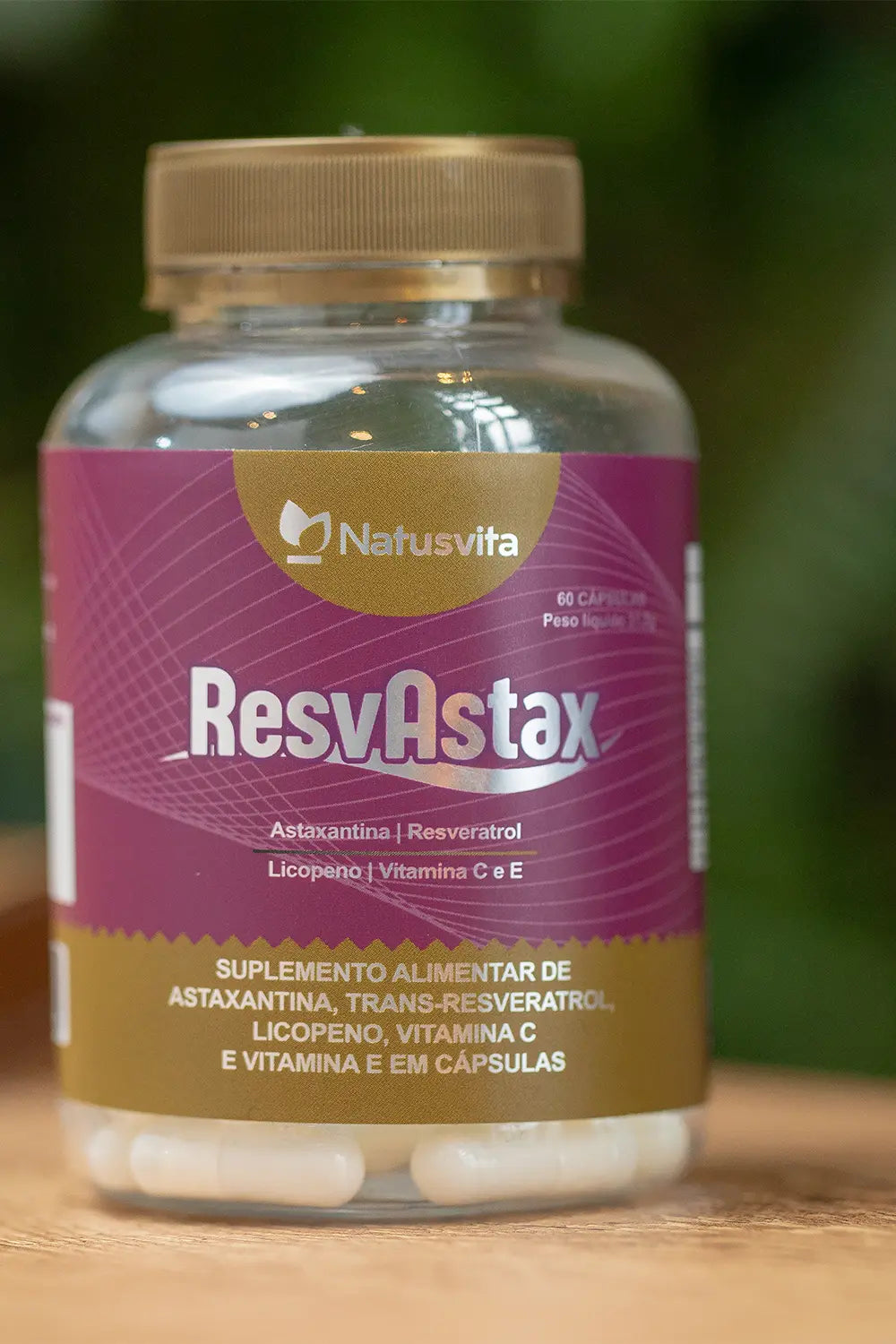 Resveratrol com Astaxantina em cápsulas