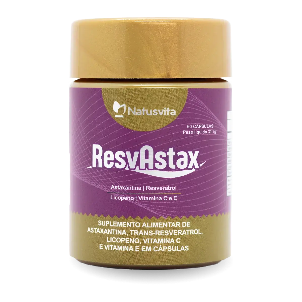 Resveratrol, Astaxantina e complementos em cápsula